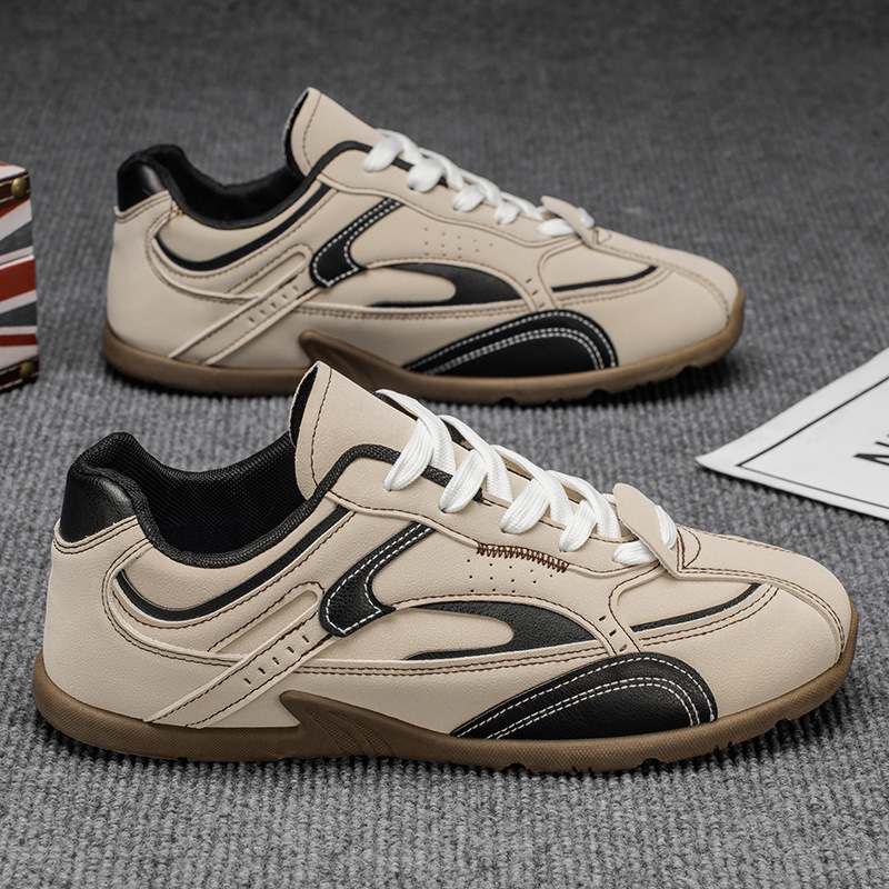 Zapatos casuales de hombre con cordones, transpirables y colorblock 4