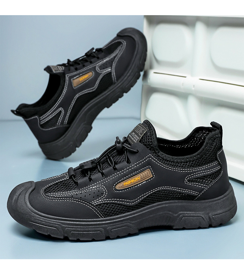 Atmungsaktive, leichte Outdoor-Freizeitschuhe für Herren aus Mesh detail 3