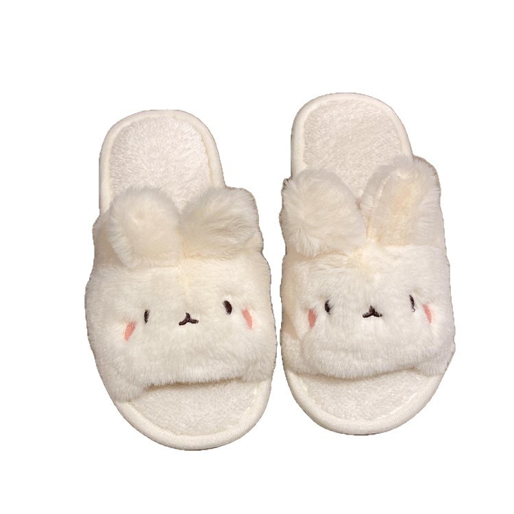 Women's Cozy Plush Open-Toe Slippers 6