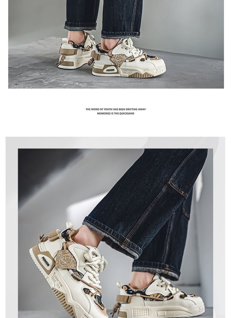 Unisex Chunky Plateau-Sneaker mit Schnürung – Freizeitschuhe detail 11