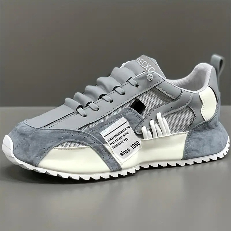 Atmungsaktive Herren Plateau-Sneaker im Colorblock-Design