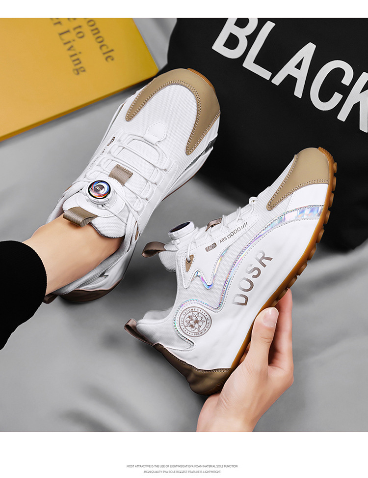 Ademende herensneakers met colorblock en draaisluiting detail 3