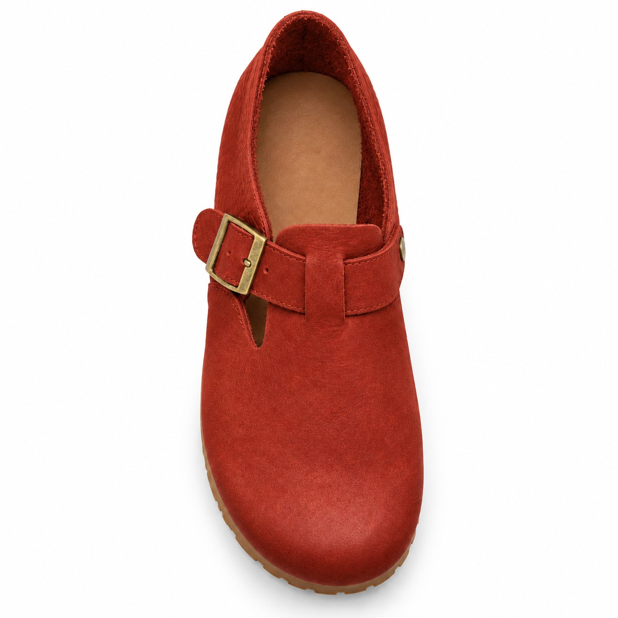 Women's Full-Grain Leather Buckle Barefoot Shoes 5