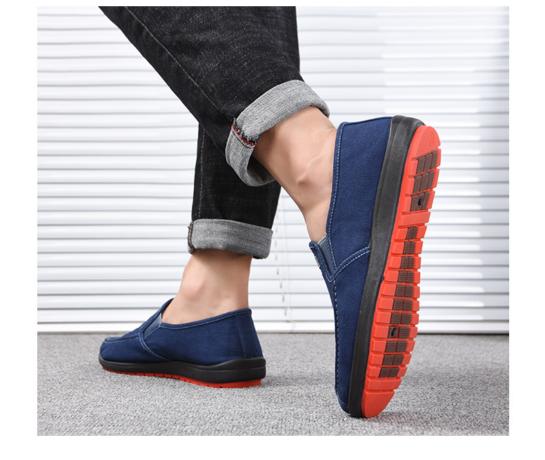 Zapatos casuales slip-on de lona transpirable para hombre detail 5
