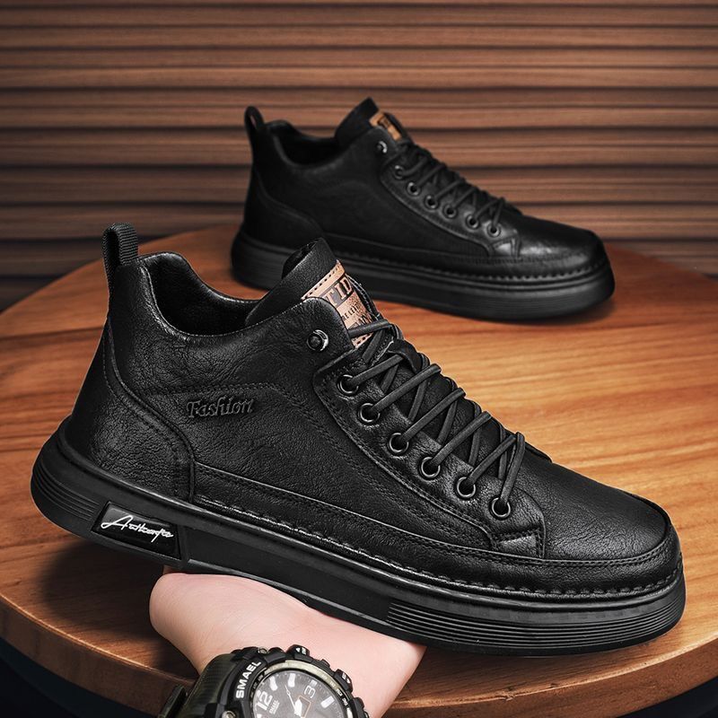 Herren Freizeitschuhe aus PU-Leder zum Schnüren 5