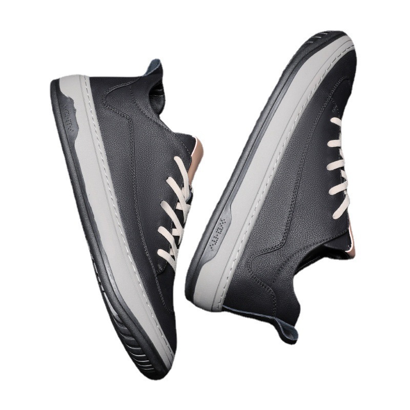 Men's Leather Lace-Up Non-Slip Casual Shoes 6