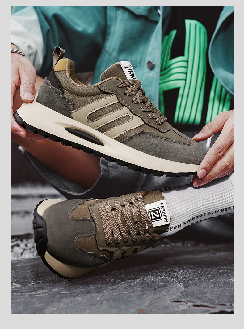 Scarpe casual da uomo ammortizzate e traspiranti con design color block detail 6