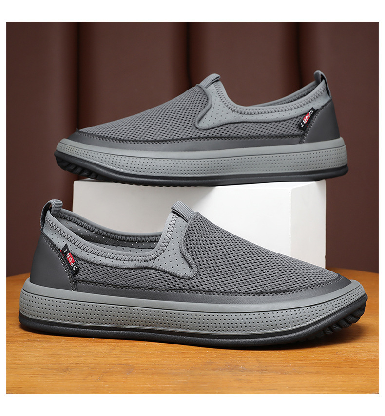 Atmungsaktive Herren-Freizeitschuhe aus Mesh zum Hineinschlüpfen detail 6