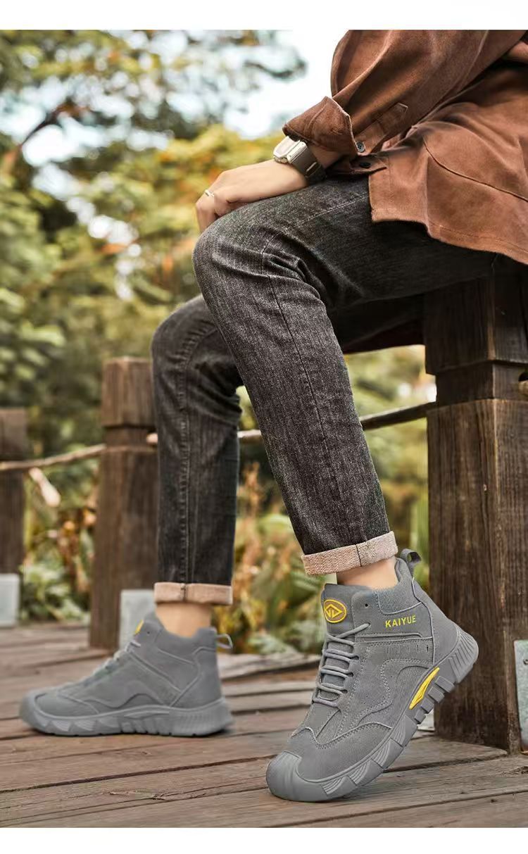 Bottes outdoor antidérapantes à lacets pour hommes detail 1