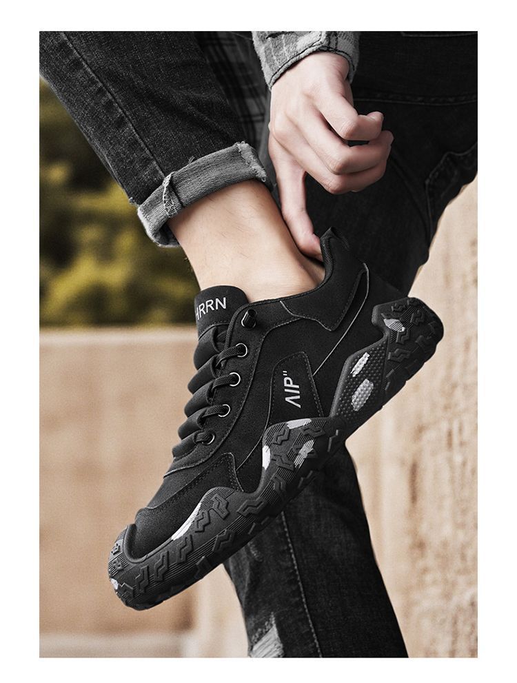 Rutschfeste Herren-Freizeitschuhe mit Schnürung für draußen detail 7