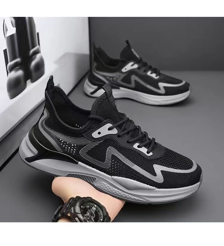 Leichte, atmungsaktive Mesh-Laufschuhe für Herren detail 4