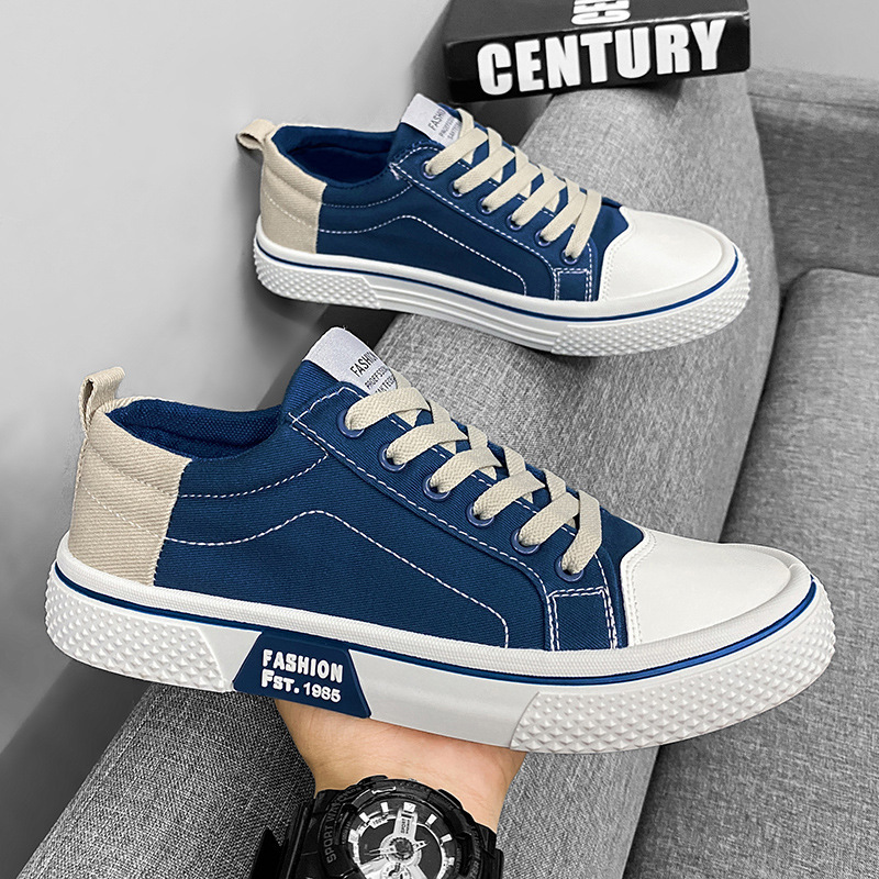 Atmungsaktive Herren-Freizeitschuhe aus Canvas mit Schnürung