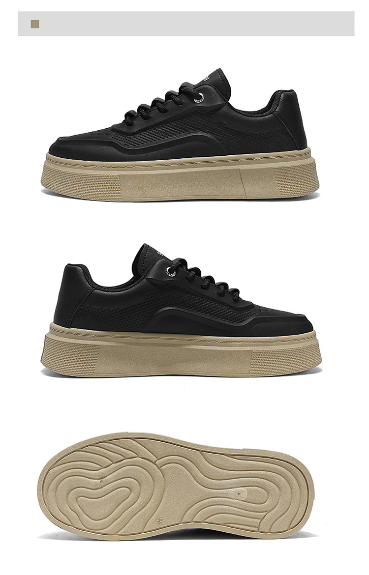 Klobige Schnür-Sneaker für Herren mit Plateausohle, Freizeitschuhe detail 15