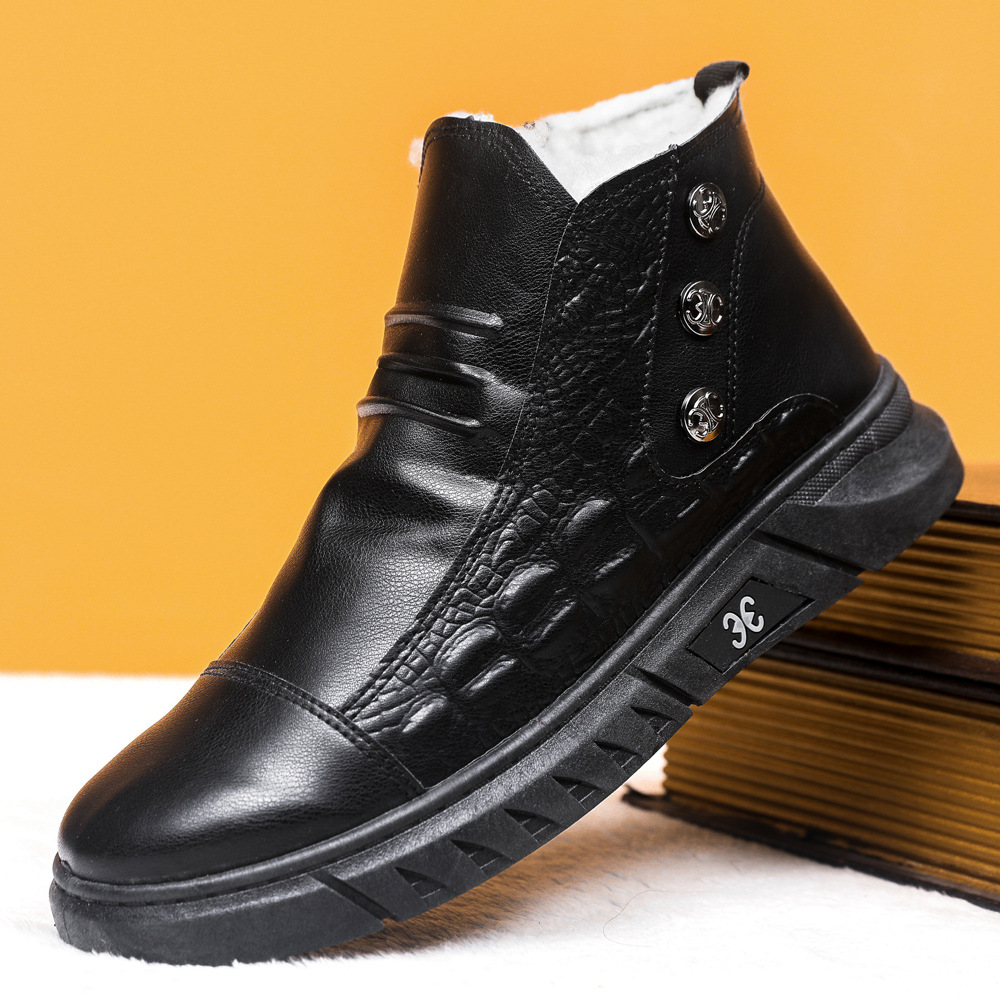 Stivali outdoor antiscivolo da uomo in pelle PU detail 2