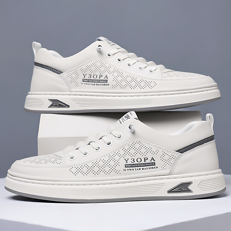 Chaussures casual pour homme respirantes et perforées à lacets 4