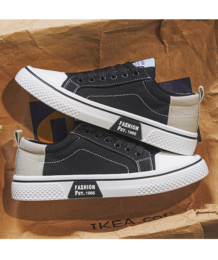 Atmungsaktive Herren-Freizeitschuhe aus Canvas mit Schnürung detail 12