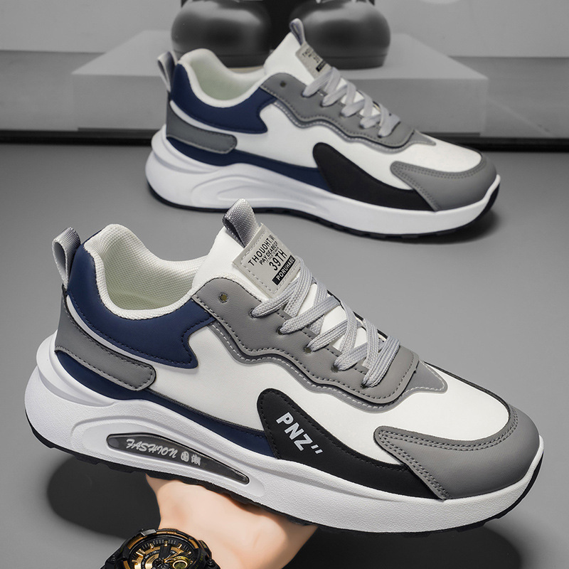 Freizeitschuhe für Herren mit Colorblocking & gepolsterter Plateausohle