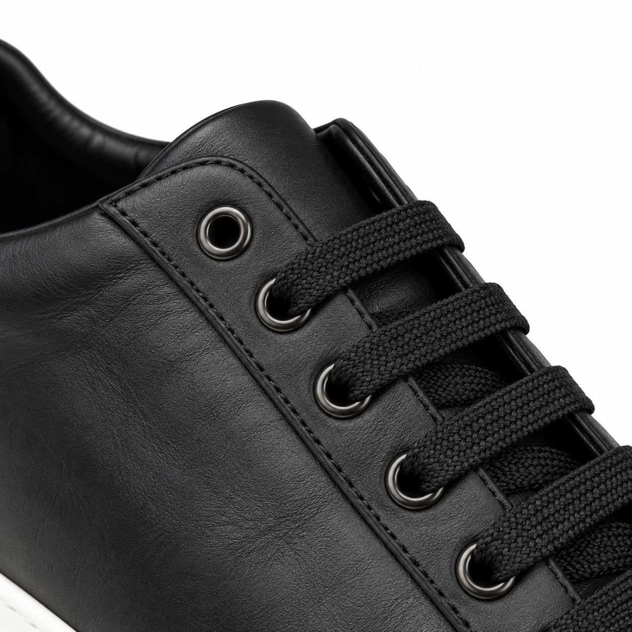 Unisex Full-Grain Leather Low-Top Lace-Up Casual Shoes 9