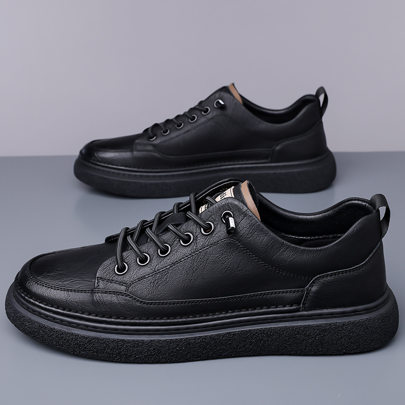 Klassische Leder-Freizeitschuhe für Herren mit Schnürung 2