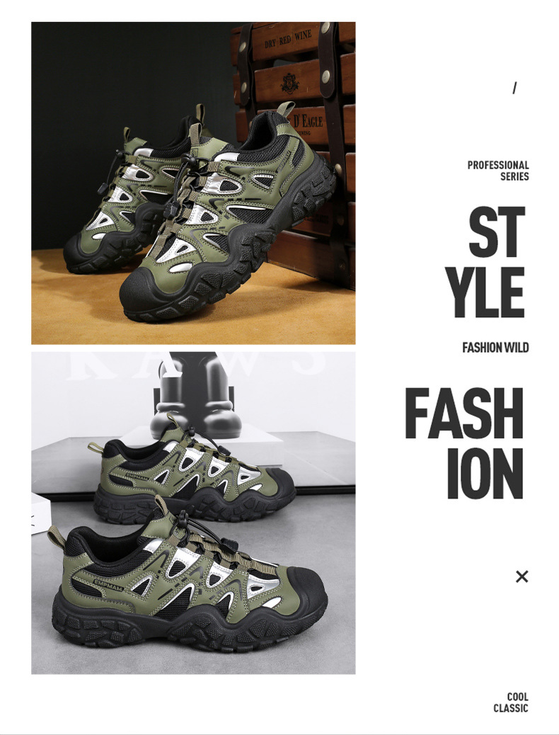 Unisex ademende outdoor trail sneakers met antislip detail 14