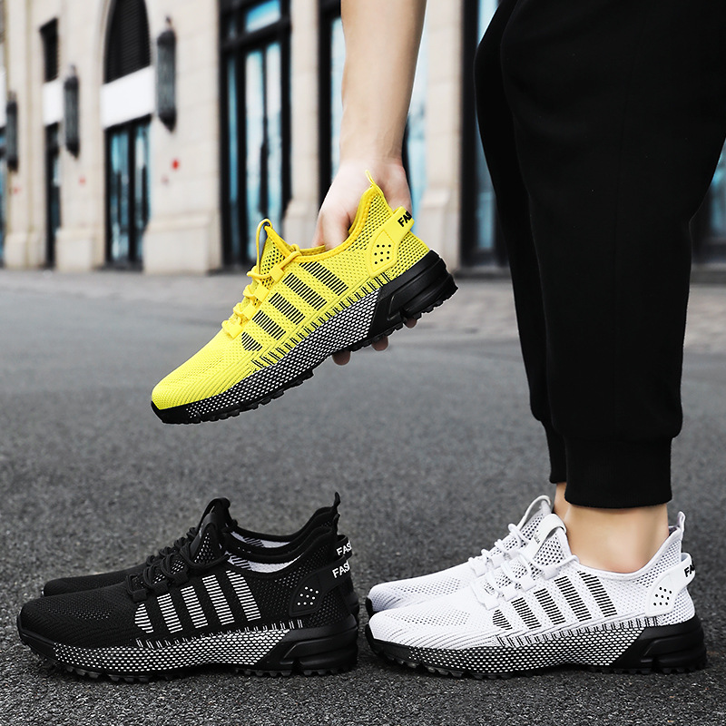 Scarpe da corsa da uomo in mesh traspirante e leggere con lacci 5