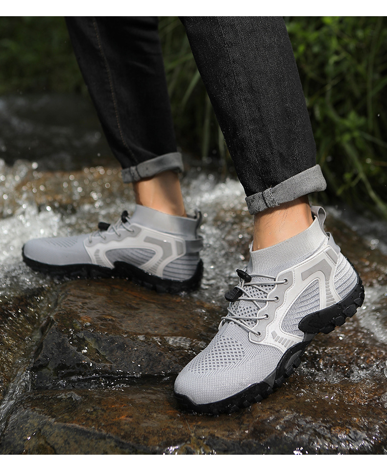 Atmungsaktive rutschfeste Sportschuhe für Herren aus Strick detail 13