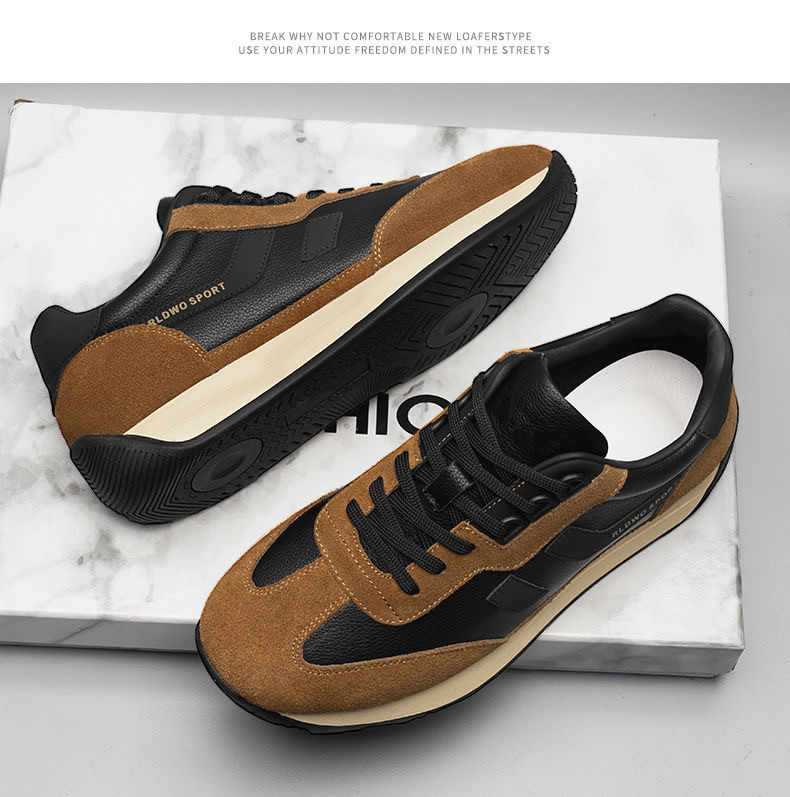 Men's Vintage Cushioned Lace-Up Casual Sneakers detail 8