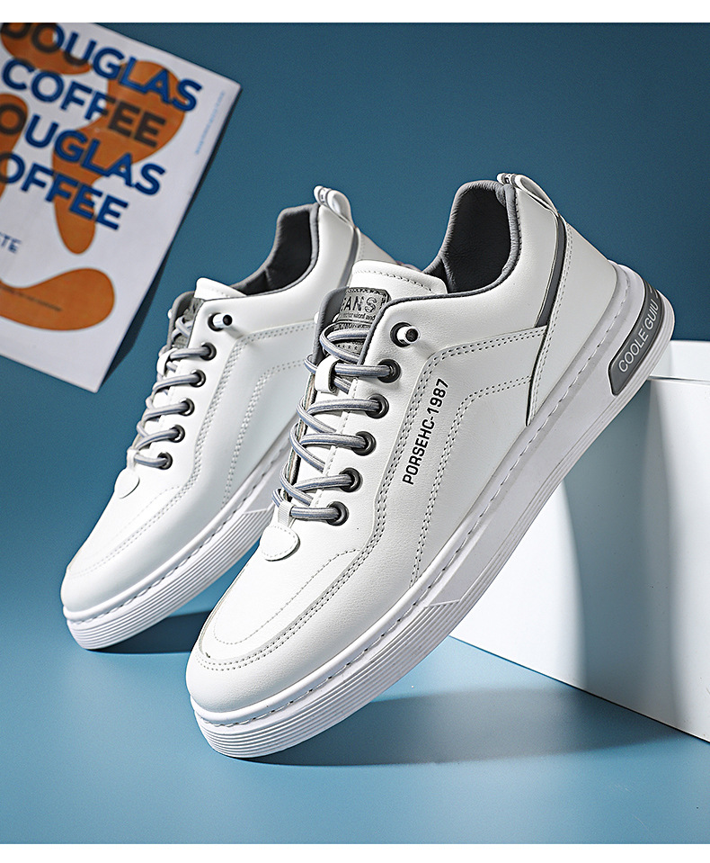 Lage leren veterschoenen voor heren - Casual schoenen detail 9