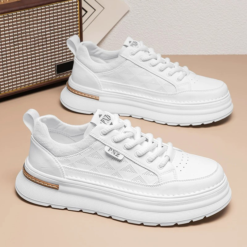 Leichte Plateau-Freizeitschuhe für Herren mit Schnürung 3