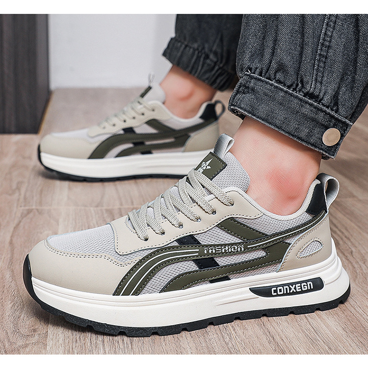 Sneakers da uomo traspiranti stringate con suola ammortizzata detail 3