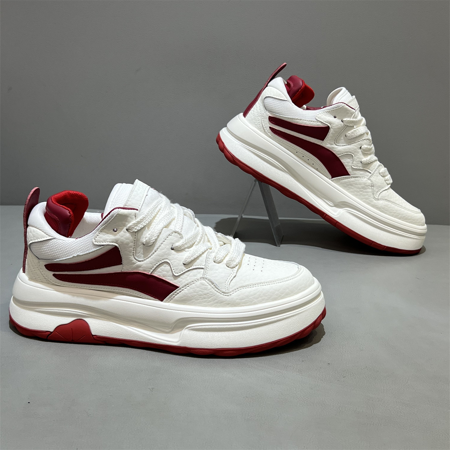 Baskets casual unisexes à plateforme et lacets detail 7