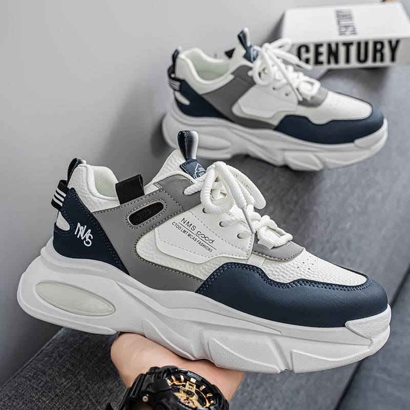 Men's Platform Cushioned Lace-Up Casual Shoes 5