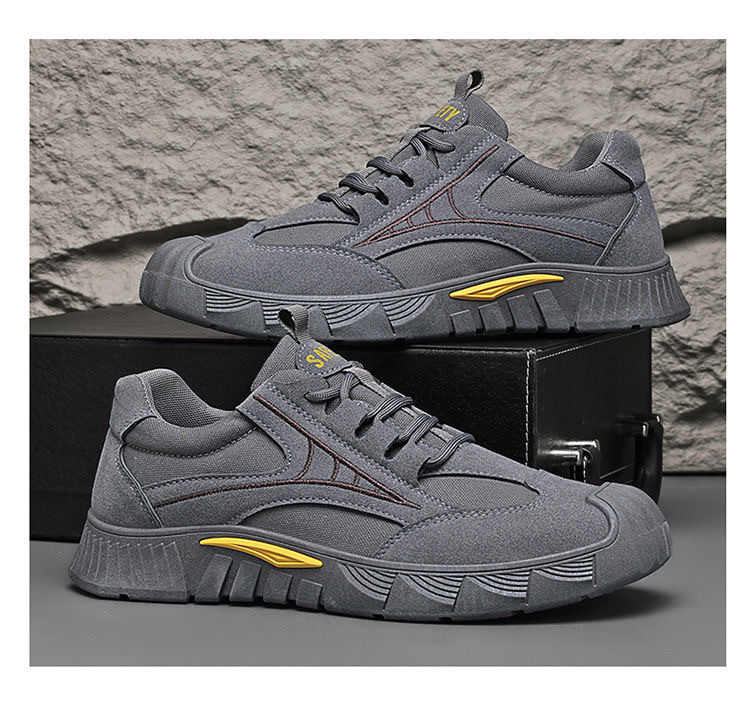 Atmungsaktive Herren-Freizeitschuhe aus Wildleder zum Schnüren detail 13