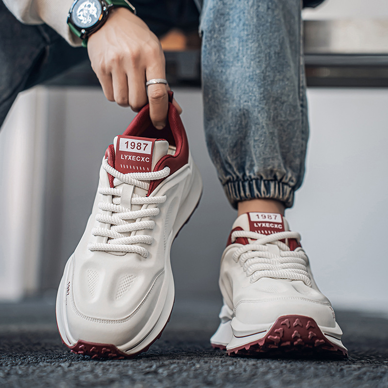 Gedämpfte Plateau-Freizeitschuhe für Herren im Colorblock-Design