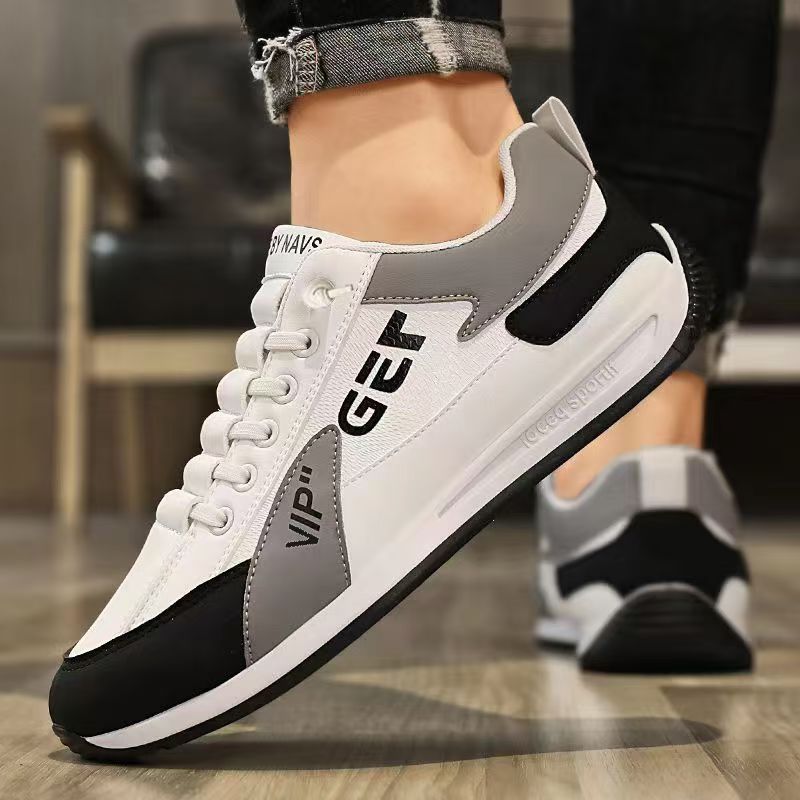 Zapatos casuales ligeros para hombre con cordones y diseño colorblock detail 7
