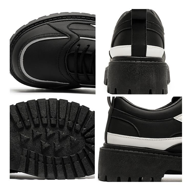 Chunky Plateau-Freizeitschuhe für Herren mit Schnürung aus PU-Leder detail 18