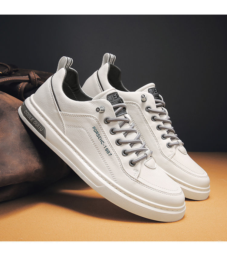 Men's PU Leather Lace-Up Casual Shoes detail 13