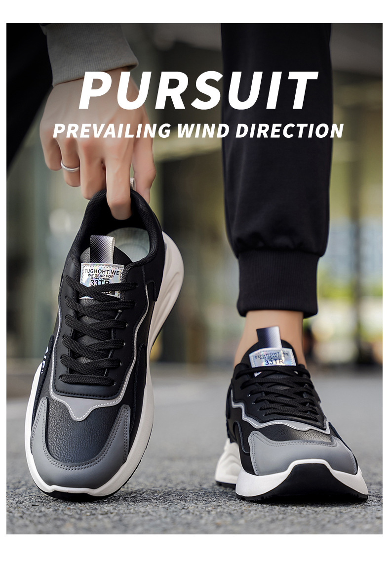 Scarpe casual da uomo stringate e ammortizzate con motivo color block detail 1