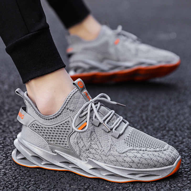 Men's Breathable Knit Cushioned Running Shoes 4