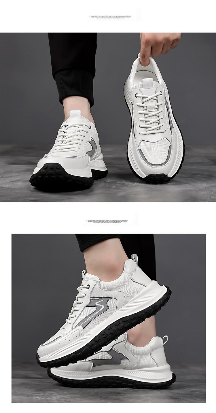 Sneakers casual da uomo stringate, traspiranti e ammortizzate detail 1