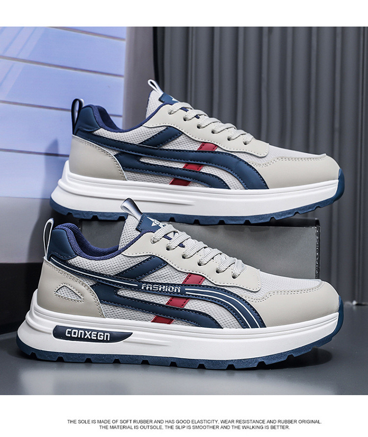 Sneakers da uomo traspiranti stringate con suola ammortizzata detail 10