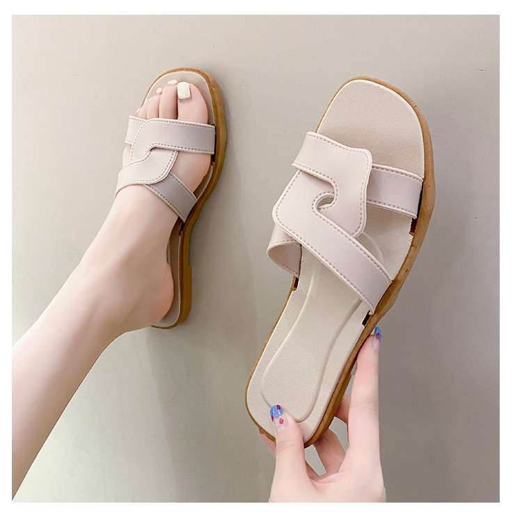 Leichte flache Pantoletten für Damen – Bequeme Sandalen detail 12