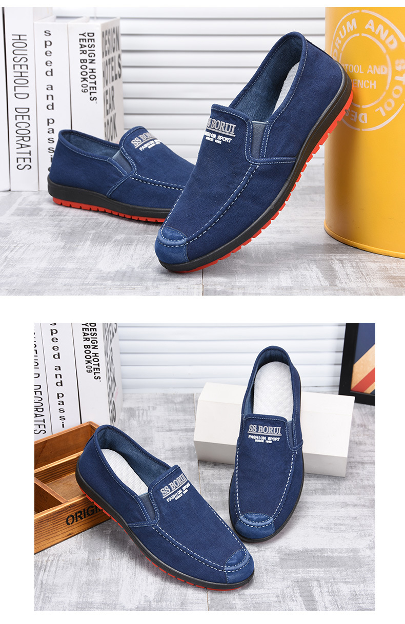 Zapatos casuales slip-on de lona transpirable para hombre detail 7