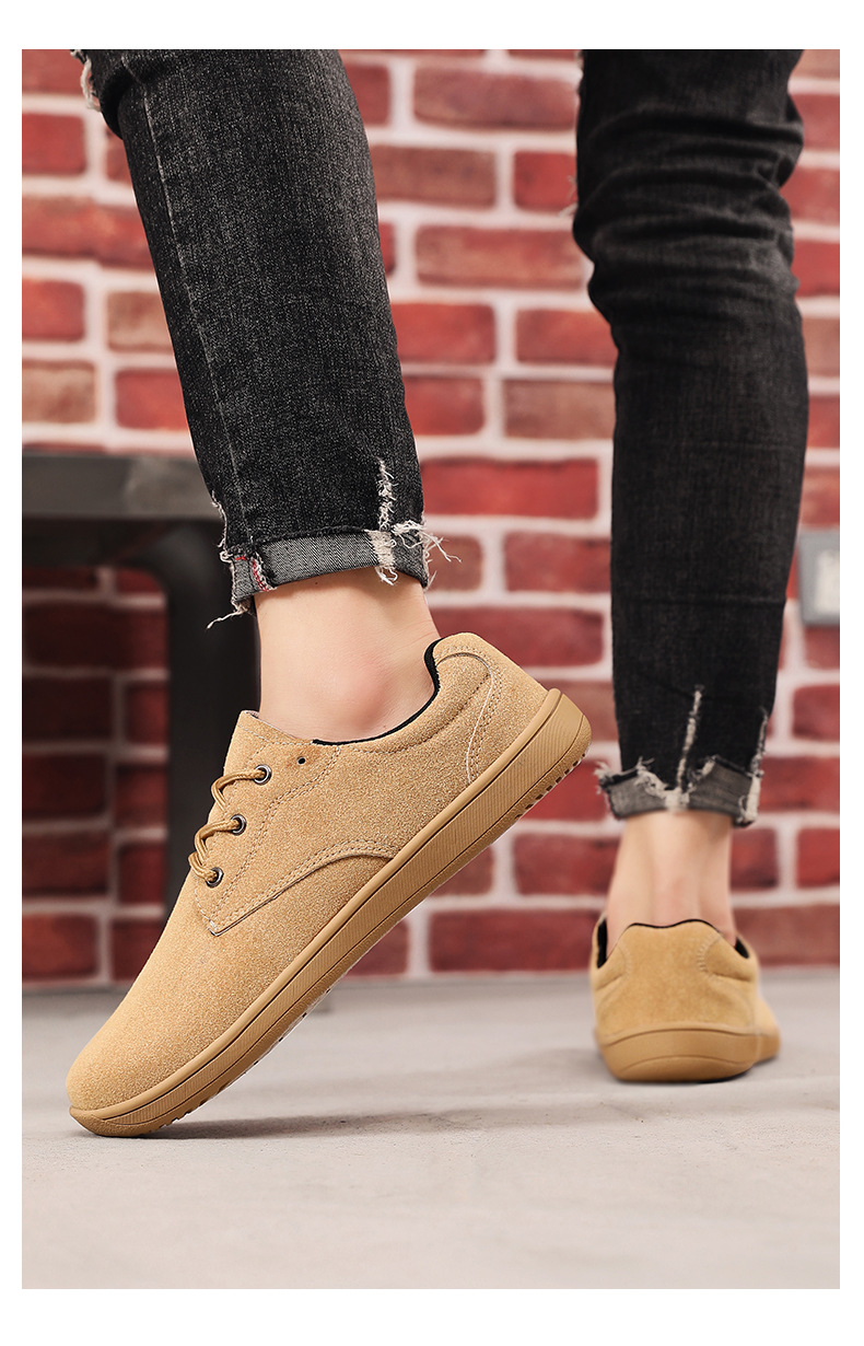 Scarpe casual basse stringate da uomo in pelle scamosciata detail 4