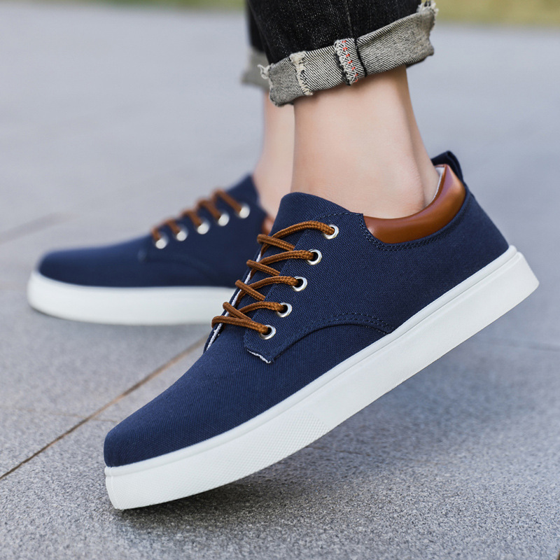 Atmungsaktive Schnür-Freizeitschuhe aus Canvas für Herren 5