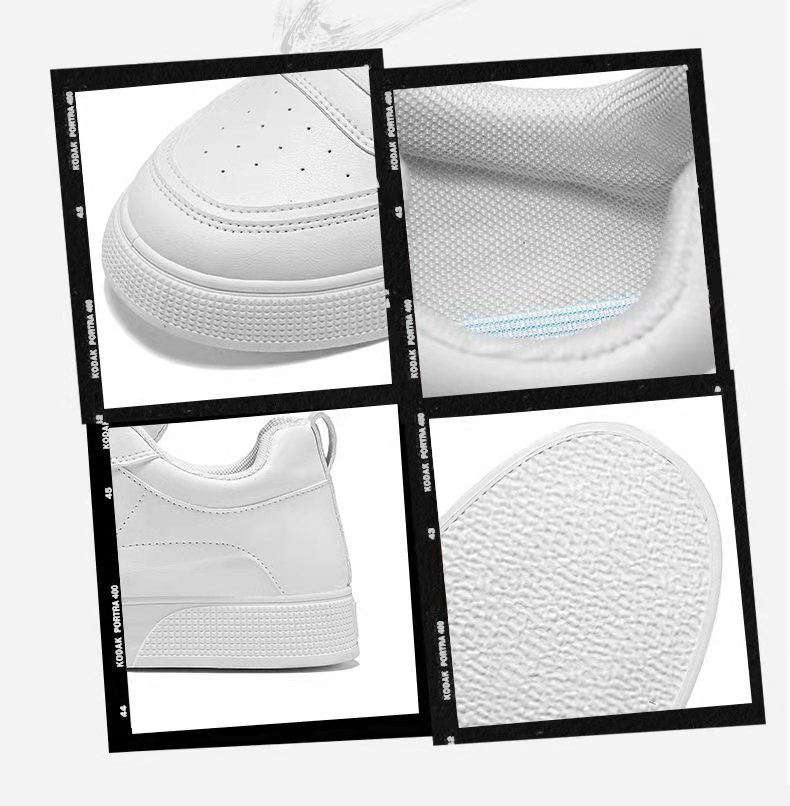 Herren PU-Leder Sneaker Schnürschuhe Casual detail 1
