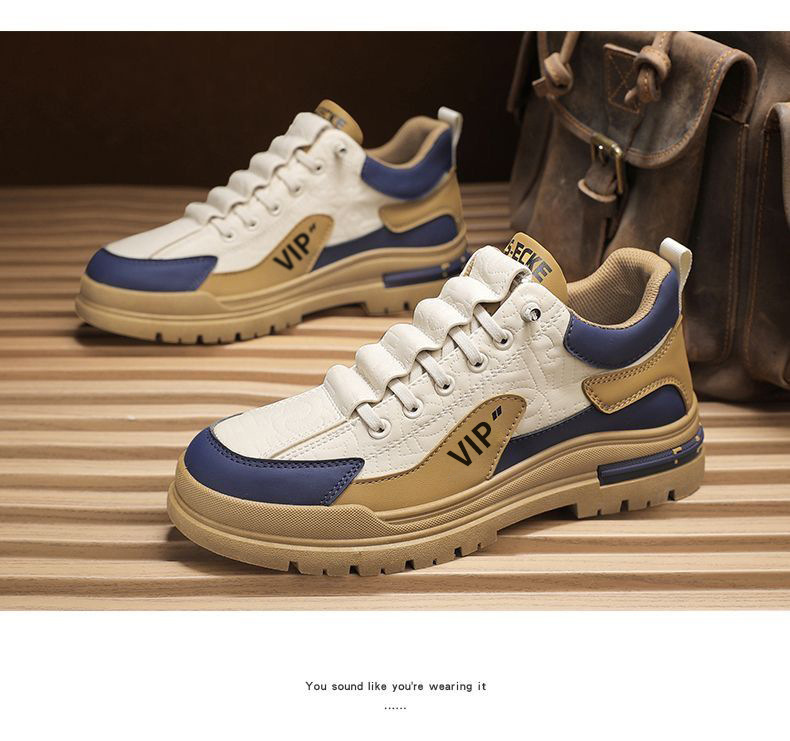Chaussures Casual à Lacets et Antidérapantes pour Homme Style Colorblock detail 4