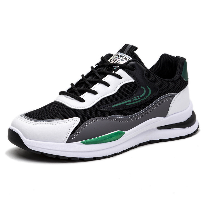 Men's Breathable Colorblock Lace-Up Running Shoes 6