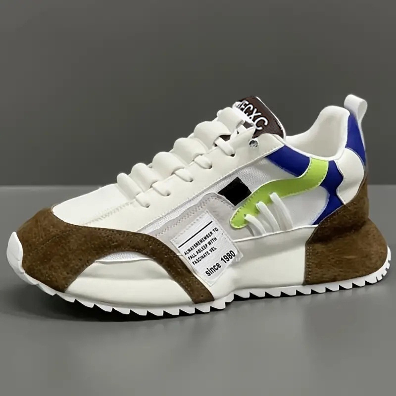 Zapatillas de deporte casual con plataforma y bloques de color para hombre 3