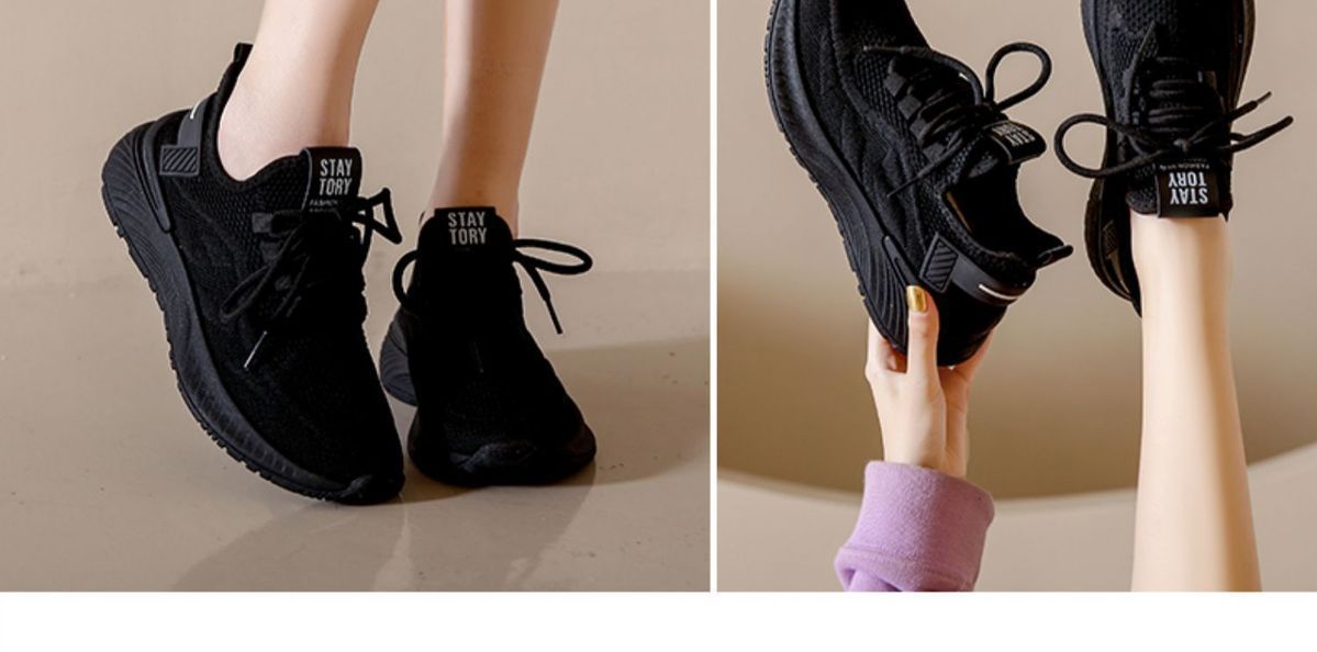 Women's Breathable Mesh Lace-Up Casual Sneakers detail 9
